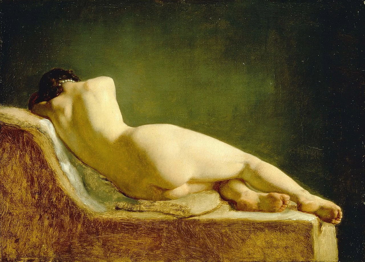 La modella sdraiata